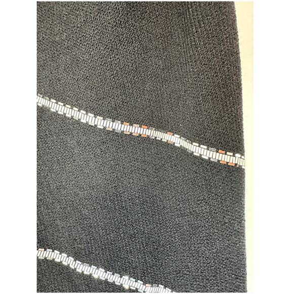 St. John Dress Size 6 Evening VTG Black Silver One Shoulder Santana Knit Maxi - Picture 7 of 12